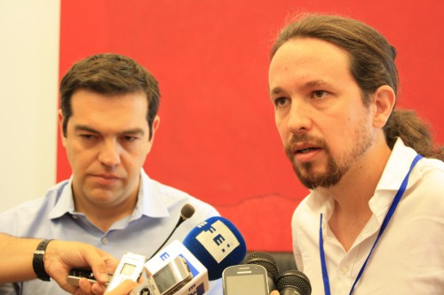 Alexis Tsipras, líder de Syriza, y Pablo Iglesias, de Podemos, juntos en Atenas el pasado viernes | Claudia Niubó