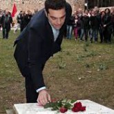 Tsipras homenajeando a los caídos en la 2ª Guerra Mundial Fuente: Google Images
