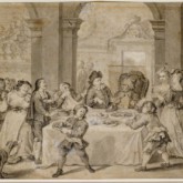 El banquete de Sancho, por Hogarth, William (1697-1764). Imagen por cortesía de Britannica Image Quest.